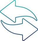 icon of two arrows pointing in different directions